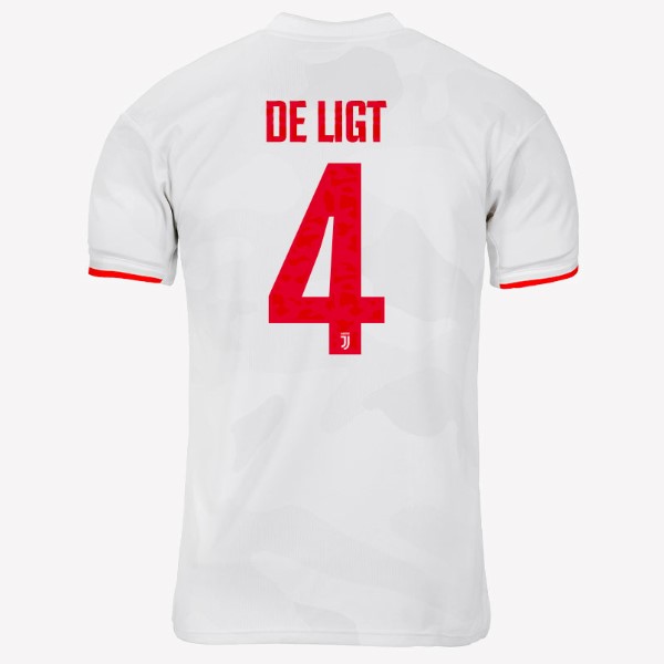 Camiseta Juventus NO.4 De Ligt Replica Segunda Ropa 2019/20 Gris Blanco